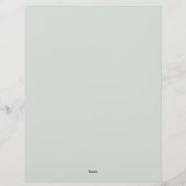 Bloem Overlay Rand in Sage Green Briefhoofd (Achterkant)