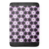 Bloem paarse wit zwart badmat (Voorkant Verticaal)