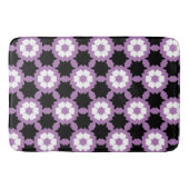 Bloem paarse wit zwart badmat (Voorkant)