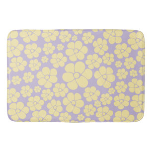 Bloem - Pastel - Geel en Paars Badmat