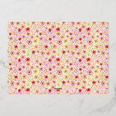 Bloem Patroon Galentine`s Day Vrienden 2 Foto  Folie Feestdagenkaart (Achterkant)