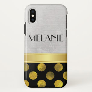 Bloem Patroon Stippen Patroon iPhone X Hoesje