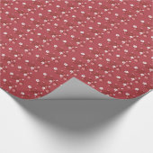  bloem Pattern Burgundy Cadeaupapier (Hoek)