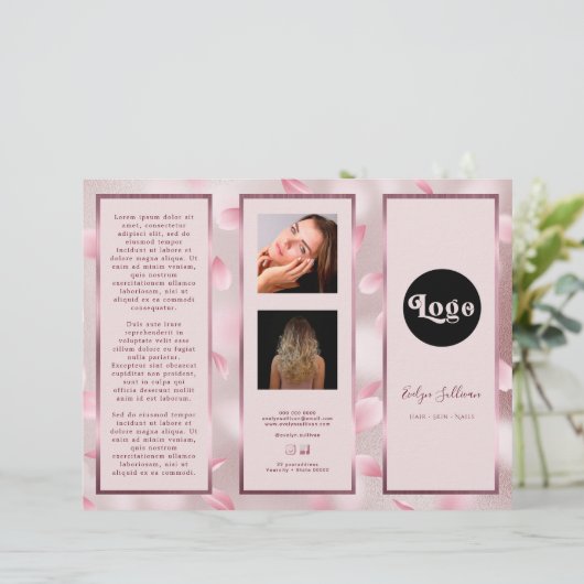 Bloem Petals Faux Folie Brochure (Staand voorkant)
