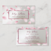 Bloem Petals Faux Folie visitekaartje (Voorkant / Achterkant)