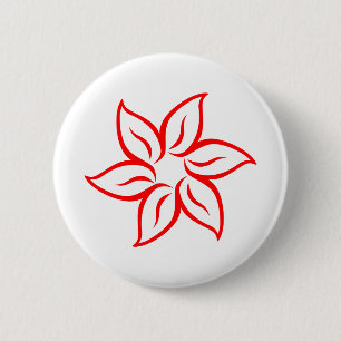 Bloem Petals Red Floral Blossom Prachtig Plant Ronde Button 5,7 Cm