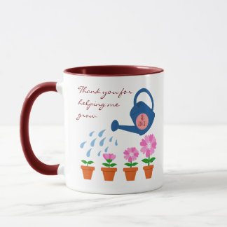 Bloem Plant Groeit Dank Je Wel Leraar Cadeau Mok