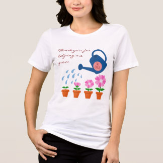 Bloem Plant Groeit door Watergeven Leraar Cadeau Tri-Blend Shirt