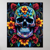 Bloem Poster schedel (Voorkant)