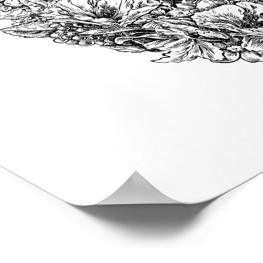 Bloem Poster schedel (Hoek)