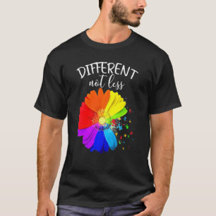 Bloem Puzzelstukken Verschillend Niet Minder Autis T-shirt
