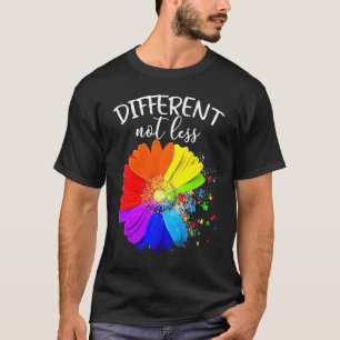 Bloem Puzzelstukken Verschillend Niet Minder Autis T-shirt