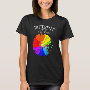 Bloem Puzzelstukken Verschillend Niet Minder Autis T-shirt