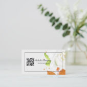 Bloem QR-code visitekaartje (Staand voorkant)