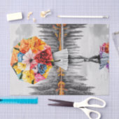 Bloem regendruppels1 tissuepapier