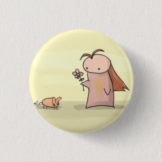 bloem ronde button 3,2 cm (Voorkant)