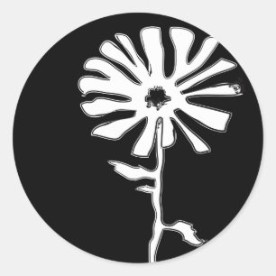 bloem ronde sticker