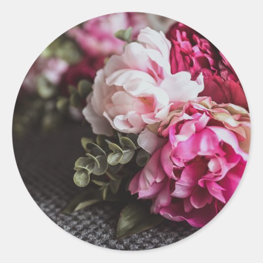 Bloem Ronde Sticker (Voorkant)