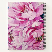 Bloem Roze Aquarel Spiraal Notebook Notitieboek (Achterkant)
