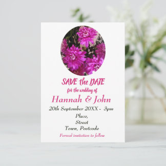 Bloem Roze Bloemen Foto Bewaar de Datum Save The Date