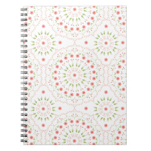 Bloem Roze Cute Chic Minimalistische Mandala Patro Notitieboek