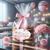 Bloem Roze Felicitaties Stickers