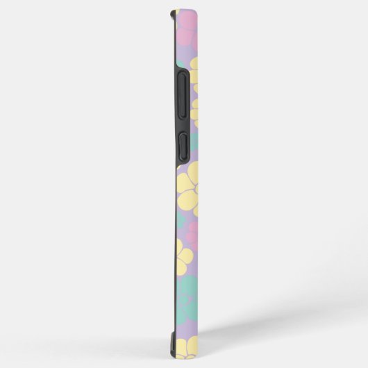 Bloem - roze, geel, Paars en groen Samsung Galaxy Hoesje (Rechterkant)