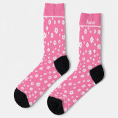 Bloem Roze Sokken (Links)