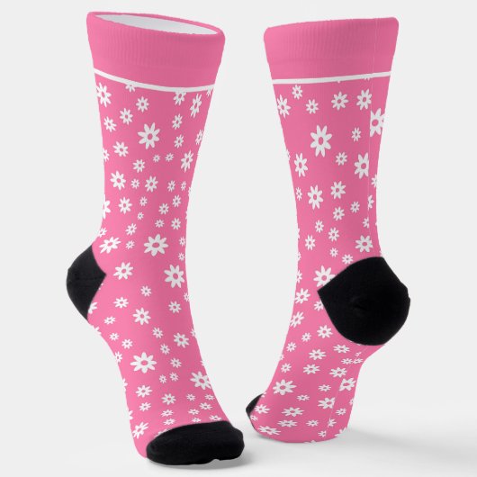 Bloem Roze Sokken (Gebogen)