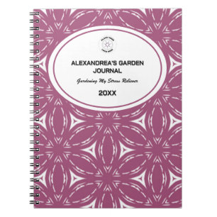 Bloem Roze Waterverf Bloemen Patroon Dagboek Notitieboek