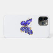Bloem Saffier Vlinder Case-Mate iPhone Case (Achterkant (horizontaal))