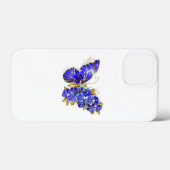 Bloem Saffier Vlinder Case-Mate iPhone Case (Achterkant (horizontaal))