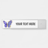 Bloem Saffier Vlinder Deurbordje (Voorkant)