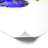 Bloem Saffier Vlinder Foto Afdruk (Hoek)