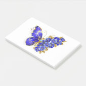 Bloem Saffier Vlinder Post-it® Notes (Schuin)
