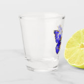 Bloem Saffier Vlinder Shot Glas (Links)