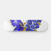 Bloem Saffier Vlinder Skateboard (Horizontaal)