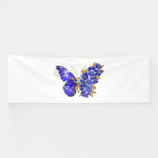 Bloem Saffier Vlinder Spandoek (Horizontaal)