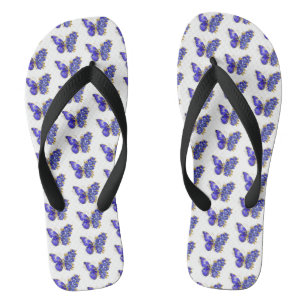 Bloem Saffier Vlinder Teenslippers