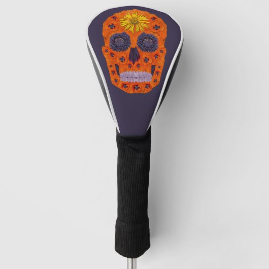 Bloem Schedel 1 Golfheadcover (Voorkant)