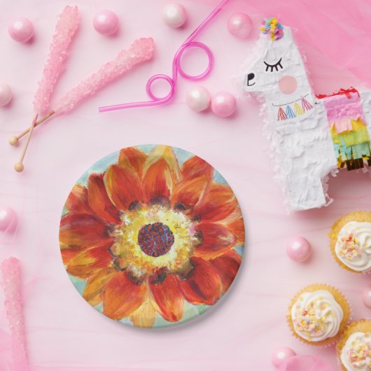 Bloem Schilderen Vleugels Aangepaste Papier Borden Papieren Bordje (Feest)