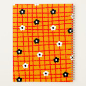 Bloem Sinaasappel Rood Check Pattern Planner (Achterkant)