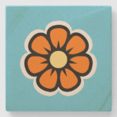 Bloem Stenen Onderzetter (Voorkant)