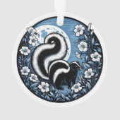 Bloem stinkdier kunstwerk stinkdieren bloemig ornament (achterkant)