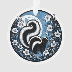 Bloem stinkdier kunstwerk stinkdieren bloemig ornament