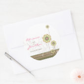 Bloem Stippen wervelingen bruiloft gunst label Sti (Envelop)