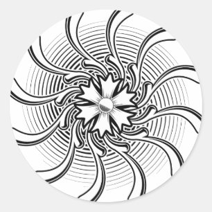 Bloem Tattoo Ronde Sticker