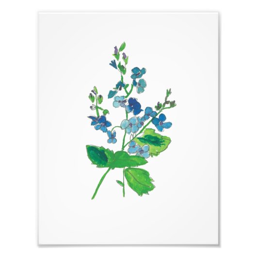 Bloem tattooprint foto afdruk (Voorkant)