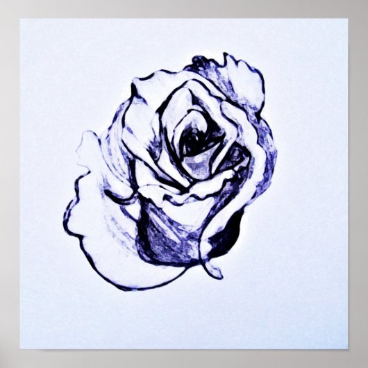 Bloem tekening poster (Voorkant)