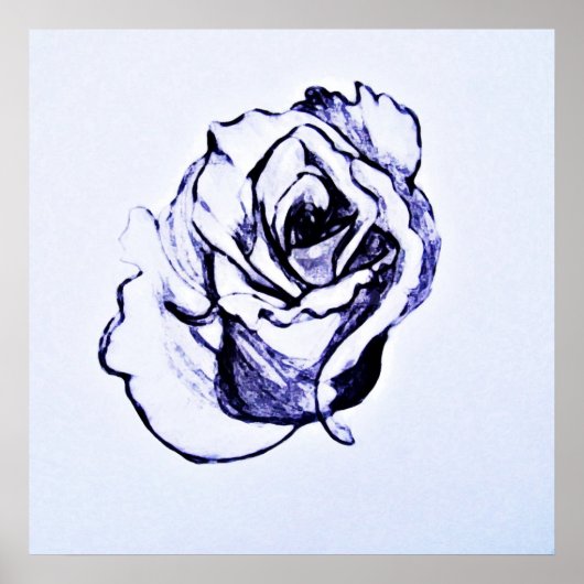 Bloem tekening poster (Voorkant)
